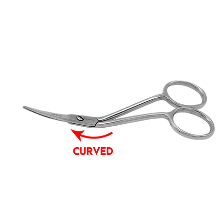 4" Fine Point, Mini Double Curved, Embroidery, Applique Scissors
