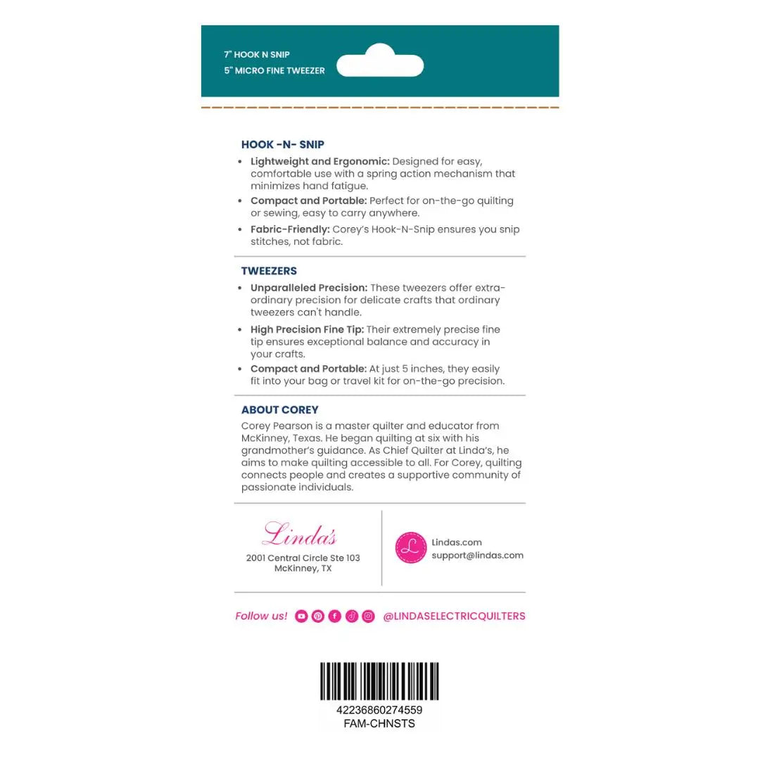 Corey's Hook-N-Snip & Tweezer Set